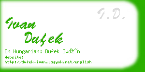 ivan dufek business card